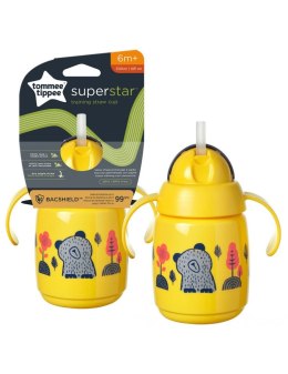 Tommee Tommee Tippee 447831 Kubek ze słomką i uchwytami Superstar 300ml 6m+ żółty