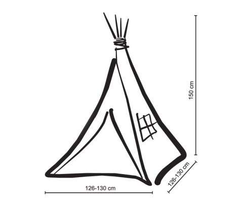 Namiot Tipi dla dzieci+ zawieszki pióra - Chevron zielono-niebieski