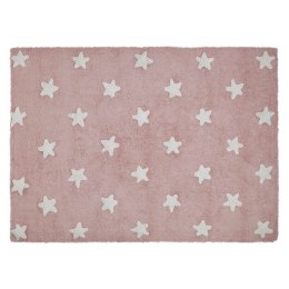 Lorena Canals Dywan bawełniany Pink Stars White 120 x 160 cm