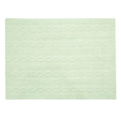 Lorena Canals Dywan bawełniany Trenzas Soft Mint 120 x 160 cm