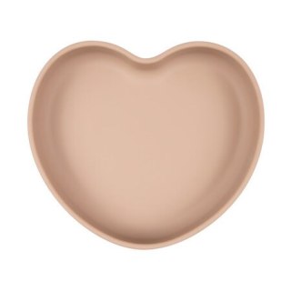 Canpol 80/309 Silikonowy talerz z przyssawką SERCE beige