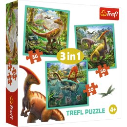 TREFL Puzzle 3w1 Niezwykły świat dinozaurów