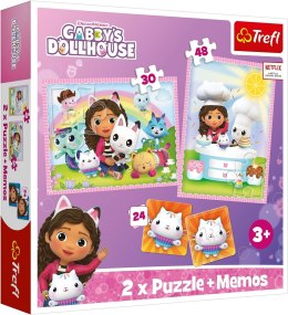 TREFL Puzzle 2w1 MEMOS Gabi z Kocim Przyjacielem