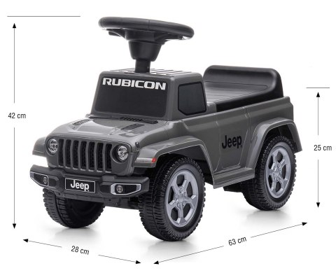 Milly Mally Pojazd Jeep Rubicon Gladiator grey