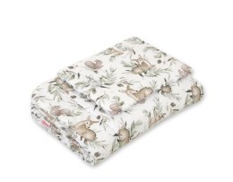 Komplet pościeli dla niemowląt z wypełnieniem 2-cz 75x100cm NEWBORN - woodland olive