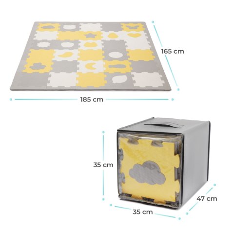 Kinderkraft Mata piankowa puzzle LUNO yellow