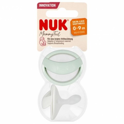 NUK 175310 Smoczek uspokajający silikonowy 0-9m Mommy Ful 2 szt zielony