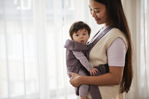 BABYBJORN MINI Cotton - nosidełko, Ciemnopurpurowy